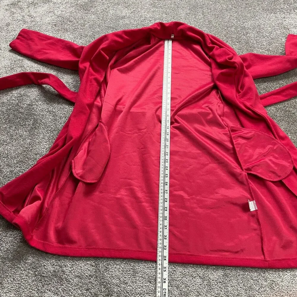 Unbranded Trench Coat Juniors XL Pink Belted Long Length Soft Pockets Jacket
